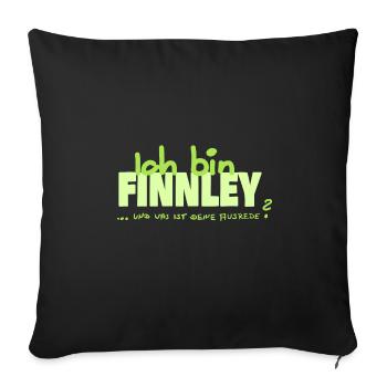 Vorname Finnley - Sofakissenbezug 45 x 45 cm - Schwarz - Vorne