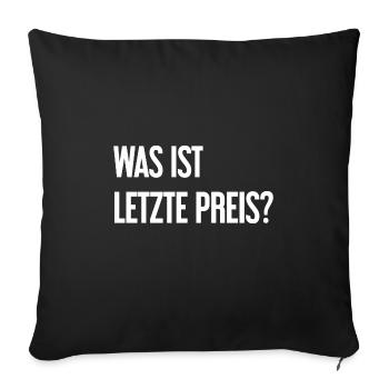 Was ist letzte Preis? - Sofakissenbezug 45 x 45 cm - Schwarz - Vorne