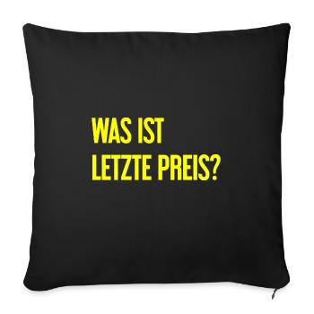 What is last price? - Sofa pillowcase 17,3'' x 17,3'' (45 x 45 cm) - black - Front