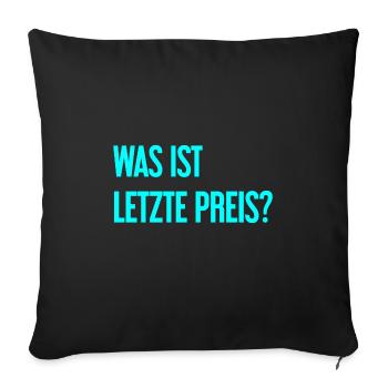 What is last price? - Sofa pillowcase 17,3'' x 17,3'' (45 x 45 cm) - black - Front