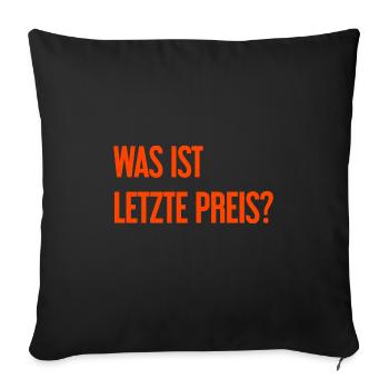 What is last price? - Sofa pillowcase 17,3'' x 17,3'' (45 x 45 cm) - black - Front