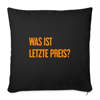 What is last price? - Sofa pillowcase 17,3'' x 17,3'' (45 x 45 cm) - black - Front