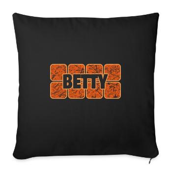 Betty comme prénom - Housse de coussin décorative 45 x 45 cm - noir - Devant