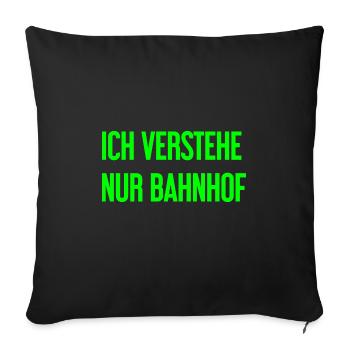 Je ne comprends que la gare - Housse de coussin décorative 45 x 45 cm - noir - Devant