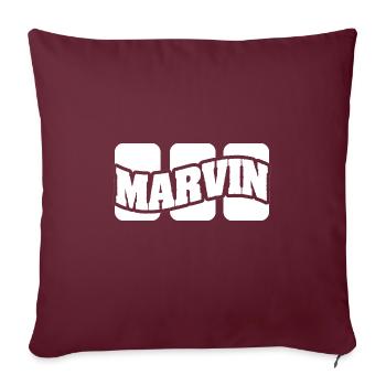 Marvin als Name - Sofakissenbezug 45 x 45 cm - Burgunderrot - Vorne