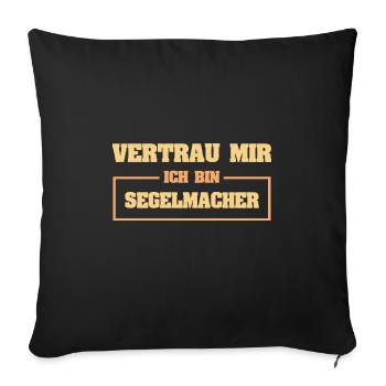 Funny Sailmaker - Sofa pillowcase 17,3'' x 17,3'' (45 x 45 cm) - black - Front
