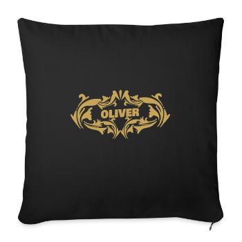 Name: Oliver - Sofa pillowcase 17,3'' x 17,3'' (45 x 45 cm) - black - Front