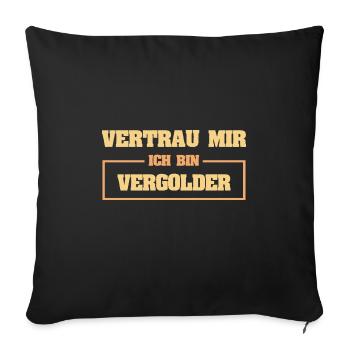 Gilder comme Lustig - Housse de coussin décorative 45 x 45 cm - noir - Devant