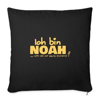 Noah - Sofa pillowcase 17,3'' x 17,3'' (45 x 45 cm) - black - Front