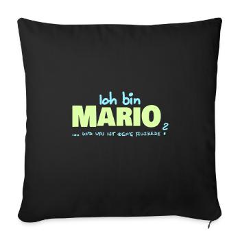 Gift for Mario - Sofa pillowcase 17,3'' x 17,3'' (45 x 45 cm) - black - Front