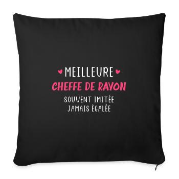 souvent imitée meilleure Chef de rayon - Housse de coussin décorative 45 x 45 cm - noir - Devant