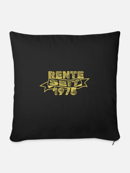 Rentner 1975 - Sofakissenbezug 45 x 45 cm - Schwarz