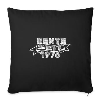 Rentner 1976 - Sofakissenbezug 45 x 45 cm - Schwarz - Vorne