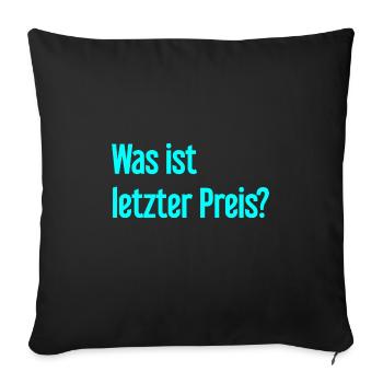 What is last price? - Sofa pillowcase 17,3'' x 17,3'' (45 x 45 cm) - black - Front