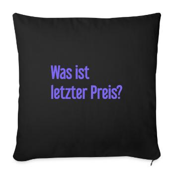 What is last price? - Sofa pillowcase 17,3'' x 17,3'' (45 x 45 cm) - black - Front
