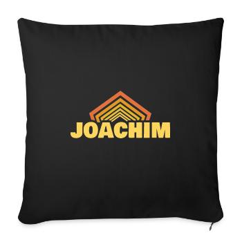 Joachim comme prénom - Housse de coussin décorative 45 x 45 cm - noir - Devant