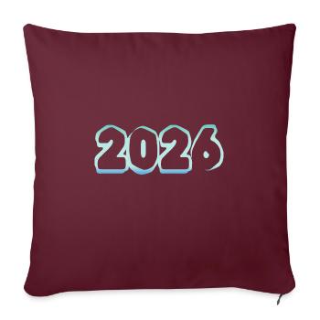2026 - Housse de coussin décorative 45 x 45 cm - bordeaux - Devant