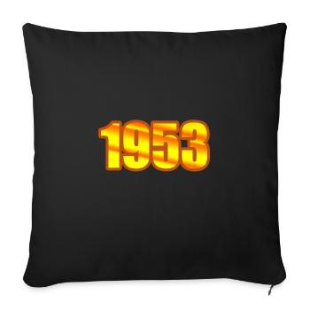 1953 - Sofa pillowcase 17,3'' x 17,3'' (45 x 45 cm) - black - Front