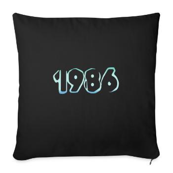 1986 - Sofa pillowcase 17,3'' x 17,3'' (45 x 45 cm) - black - Front