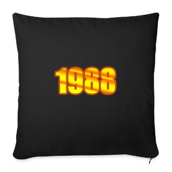 1988 - Sofa pillowcase 17,3'' x 17,3'' (45 x 45 cm) - black - Front