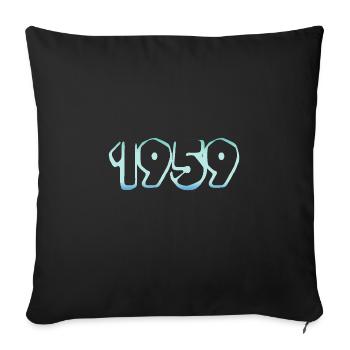 1959 - Sofa pillowcase 17,3'' x 17,3'' (45 x 45 cm) - black - Front