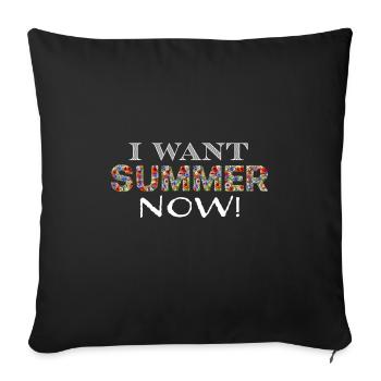 Summer Now WS - Sofa pillowcase 17,3'' x 17,3'' (45 x 45 cm) - black - Front