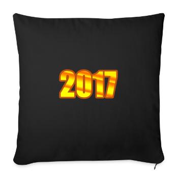Drôle 2017 - Housse de coussin décorative 45 x 45 cm - noir - Devant
