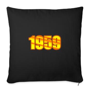 Funny 1959 - Sofa pillowcase 17,3'' x 17,3'' (45 x 45 cm) - black - Front