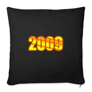 2009 - Sofa pillowcase 17,3'' x 17,3'' (45 x 45 cm) - black - Front