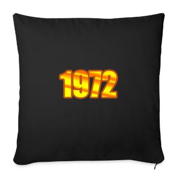 1972 - Sofa pillowcase 17,3'' x 17,3'' (45 x 45 cm) - black - Front