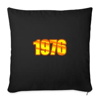 Golden 1976 - Sofa pillowcase 17,3'' x 17,3'' (45 x 45 cm) - black - Front