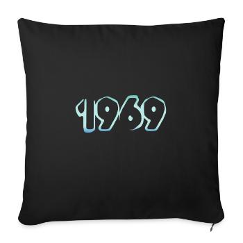 Ice Block 1969 - Sofa pillowcase 17,3'' x 17,3'' (45 x 45 cm) - black - Front