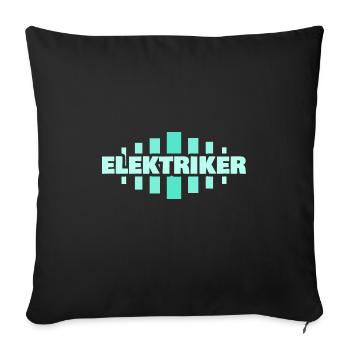 Métier électricien - Housse de coussin décorative 45 x 45 cm - noir - Devant