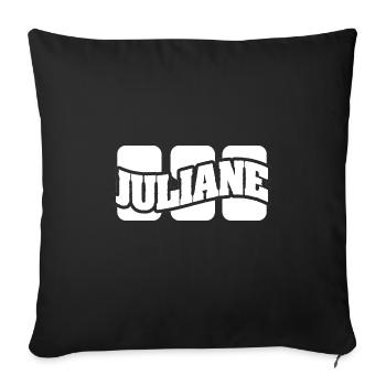 Name Juliane - Sofa pillowcase 17,3'' x 17,3'' (45 x 45 cm) - black - Front