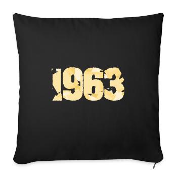1963 - Sofa pillowcase 17,3'' x 17,3'' (45 x 45 cm) - black - Front