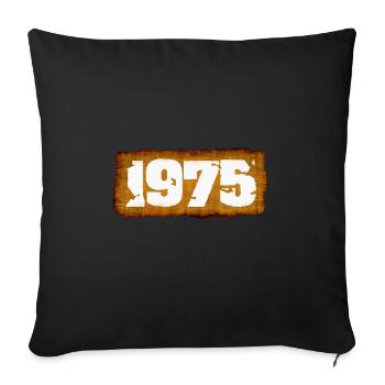 1975 - Housse de coussin décorative 45 x 45 cm - noir - Devant