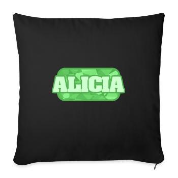 Health and Medical Alicia - Sofa pillowcase 17,3'' x 17,3'' (45 x 45 cm) - black - Front