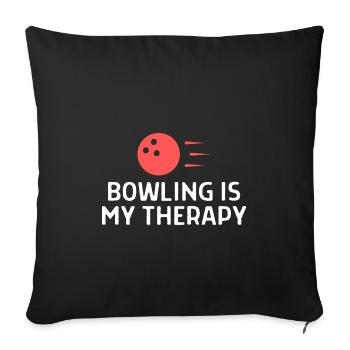 Bowling Sayings Bowling Bowler Skittles Gift - Sofa pillowcase 17,3'' x 17,3'' (45 x 45 cm) - black - Front