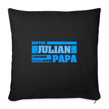 Vorname Julian - Sofakissenbezug 45 x 45 cm - Schwarz - Vorne