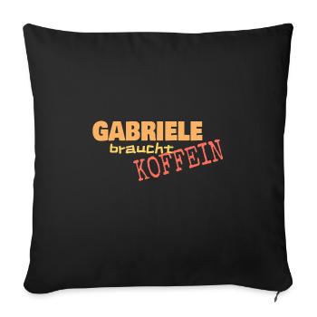 Gabriele Koffein - Sofakissenbezug 45 x 45 cm - Schwarz - Vorne