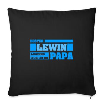 Geschenk für Lewin - Sofakissenbezug 45 x 45 cm - Schwarz - Vorne
