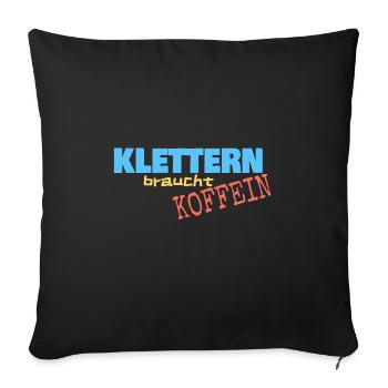 Bergsport - Sofakissenbezug 45 x 45 cm - Schwarz - Vorne