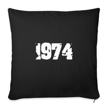 Sun 1974 - Sofa pillowcase 17,3'' x 17,3'' (45 x 45 cm) - black - Front