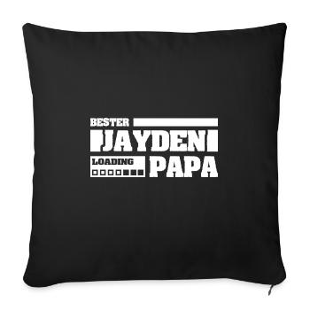 First name Jayden - Sofa pillowcase 17,3'' x 17,3'' (45 x 45 cm) - black - Front
