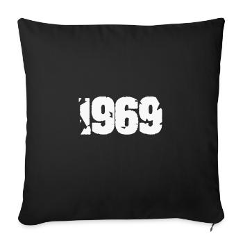 Sun 1969 - Sofa pillowcase 17,3'' x 17,3'' (45 x 45 cm) - black - Front