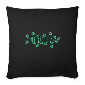 Lustig Lilotta - Sofakissenbezug 45 x 45 cm - Schwarz - Vorne