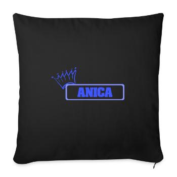 Sœur Anica - Housse de coussin décorative 45 x 45 cm - noir - Devant