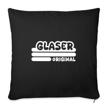 Beruf Glaser - Sofakissenbezug 45 x 45 cm - Schwarz - Vorne