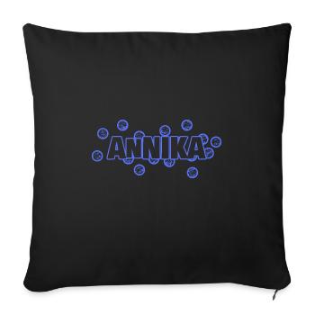 Cadeau pour Annika - Housse de coussin décorative 45 x 45 cm - noir - Devant