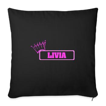 Cadeau pour Livia - Housse de coussin décorative 45 x 45 cm - noir - Devant